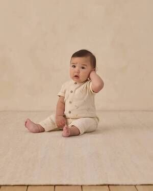 NEW QUINCY MAE girls charlie carrots jumpsuit in cream